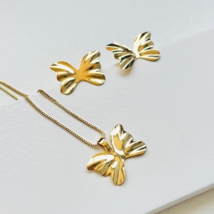 Conjunto borboleta lisa