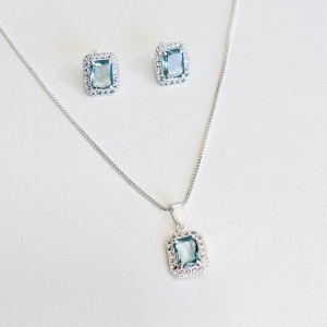 Conjunto luxo verde água