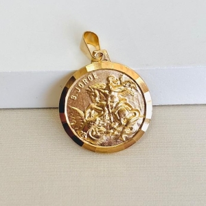 Pingente medalha São Jorge