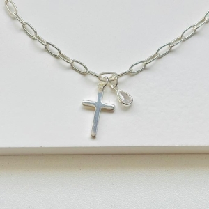 Pulseira cartier ponto de luz e cruz
