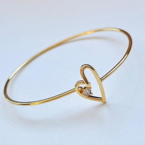 Bracelete coraçao + ponto de luz