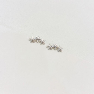 Brinco ear cuff 3 estrelas