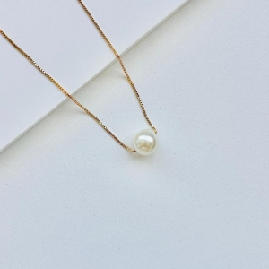 Colar classico pérola 1cm