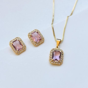 Conjunto luxo Rosa