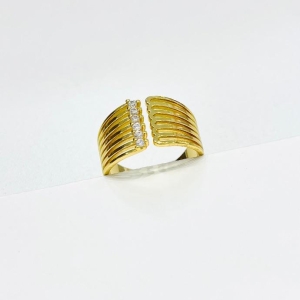 Anel linhas com zirconia
