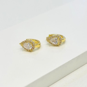 Argolinha cravejada 1 zircônia g em gota