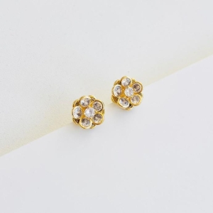 Brinco flor pétalas com ponto de luz