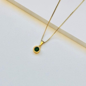 Colar zirconia lux verde