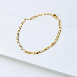 Pulseira 3x1 fina elos compridos