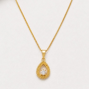 Colar gota com zirconia