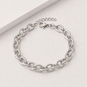 Pulseira elos redondos torcidos