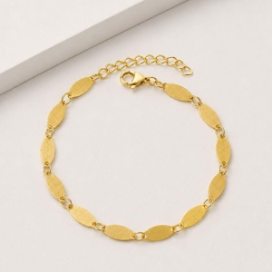 Pulseira Folhas Ovais Deitadas