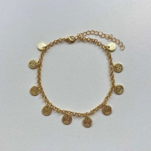 Pulseira dez mandamentos mini medalhas