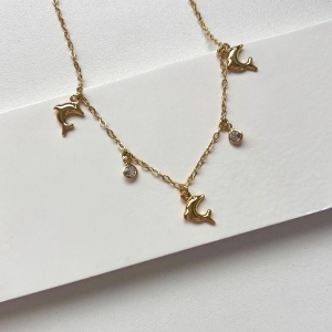 Choker golfinhos e pontos de luz