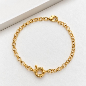 Pulseira elo portugues pingente boia