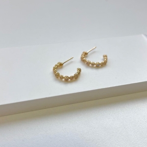 Brinco argola onze zirconias bolinhas