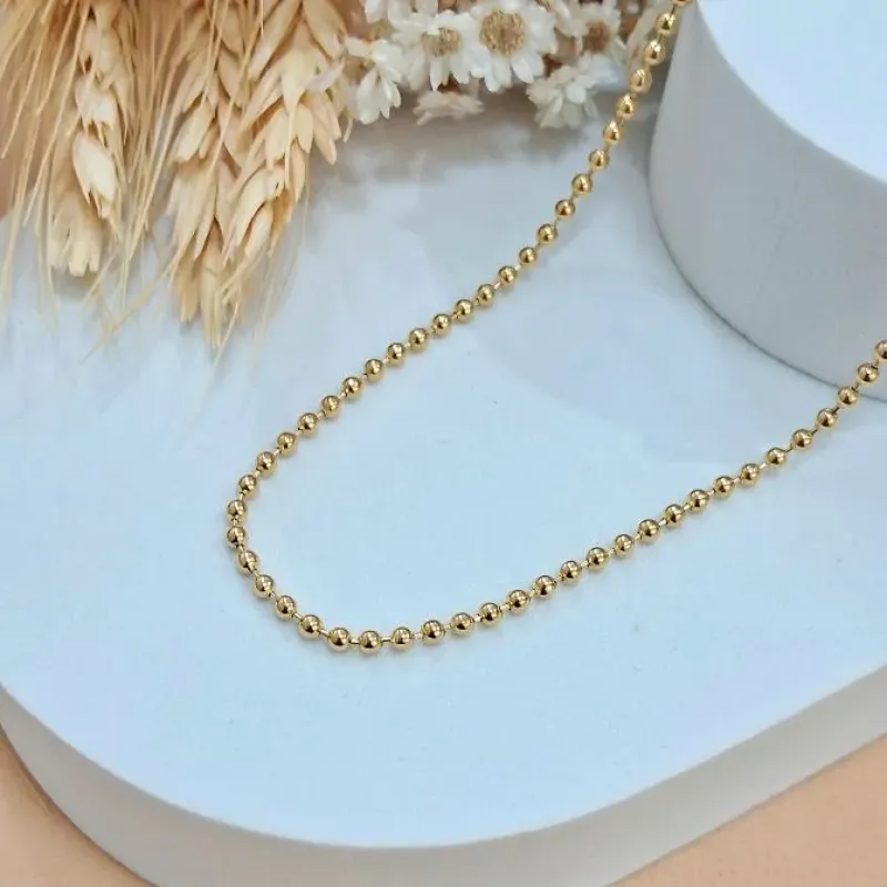 Choker charme gold bolinhas m