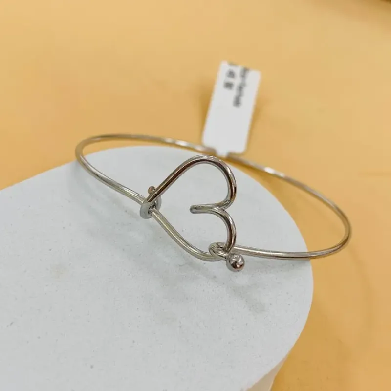 Bracelete coração fechado steel