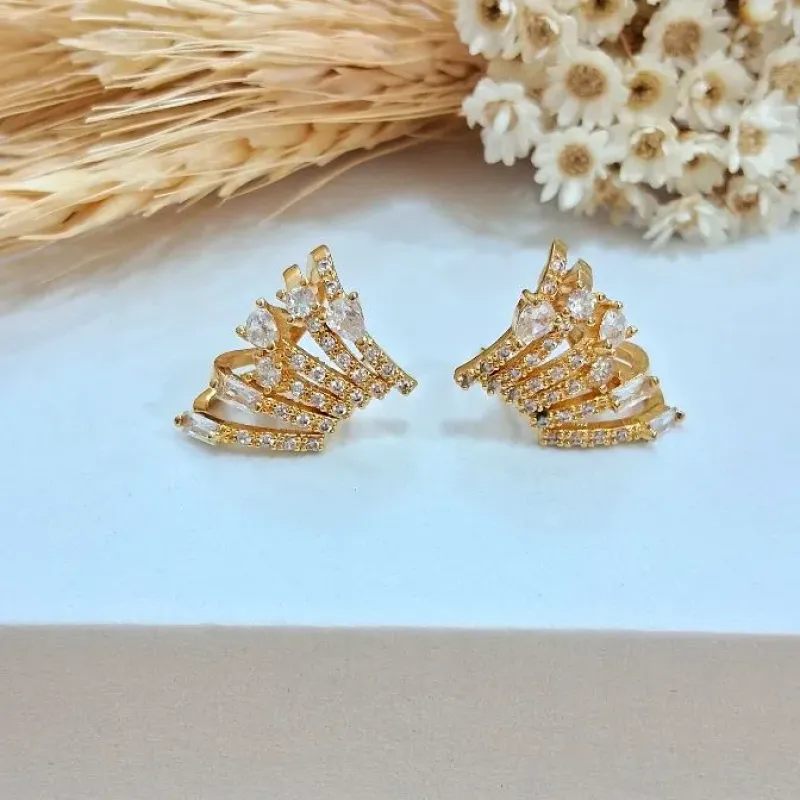 Brinco luxo ear cuff cravejado