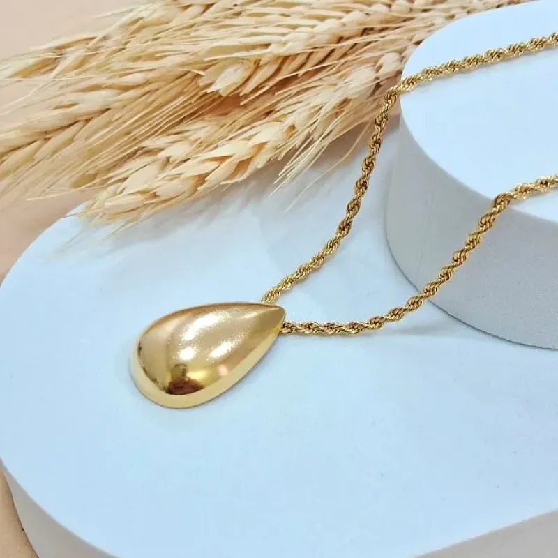 Colar luxo gota cordão baiano