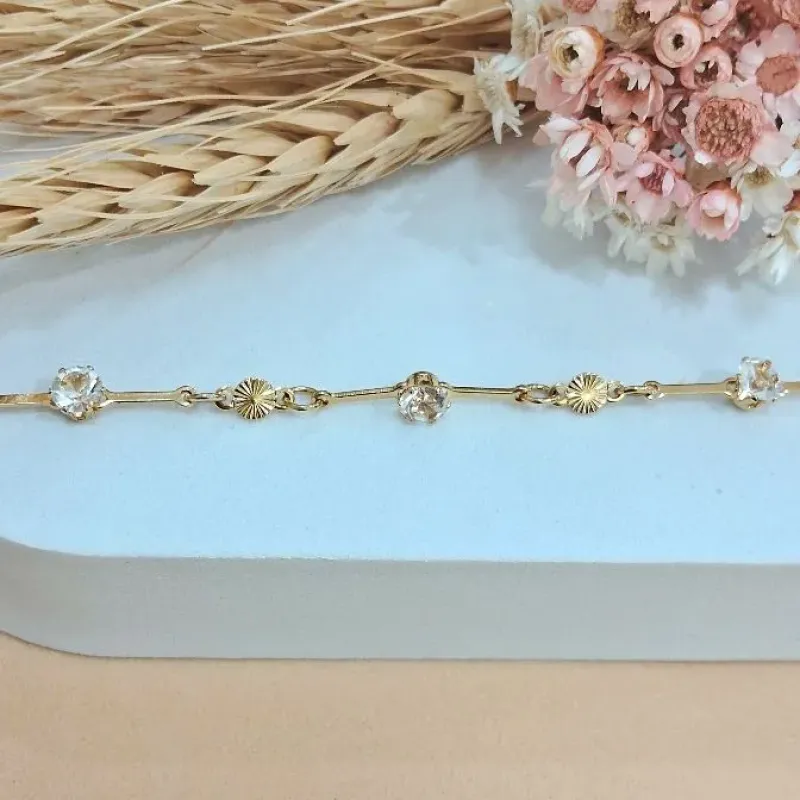 Pulseira Infantil Detalhes e Ponto de Luz