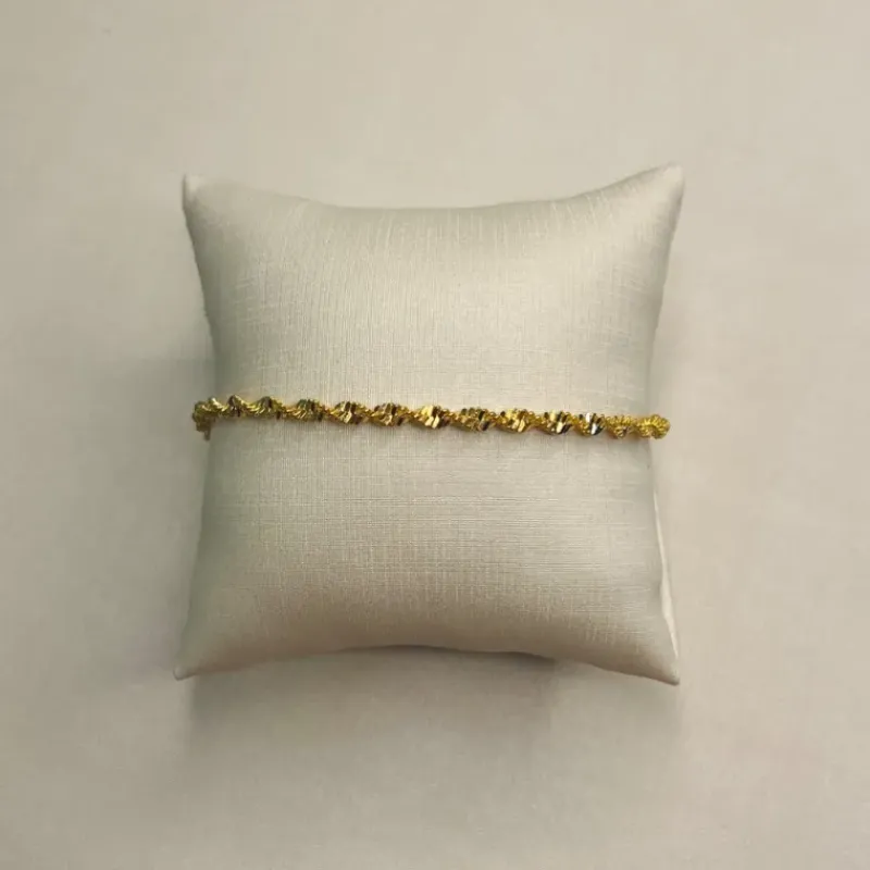 Pulseira lux fita torcida espelhada