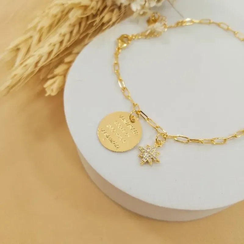 Pulseira medalha comemore todas pequenas conquistas