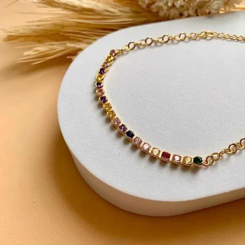Pulseira riviera colors cravação italiana