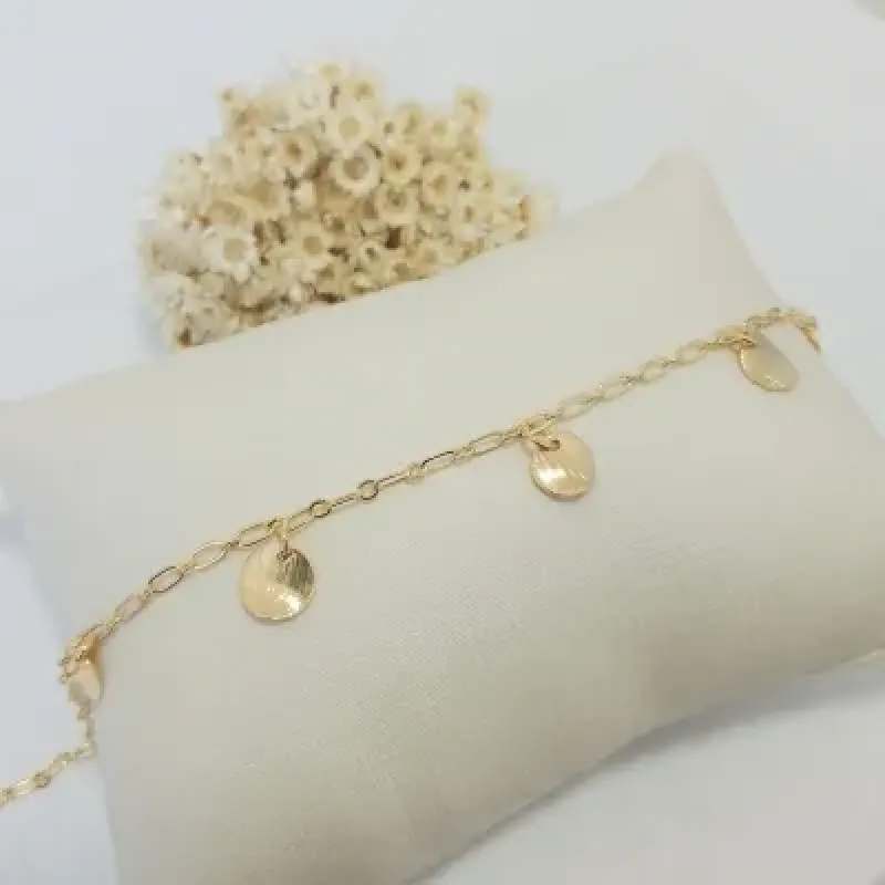 Tornozeleira círculos com onda detalhado