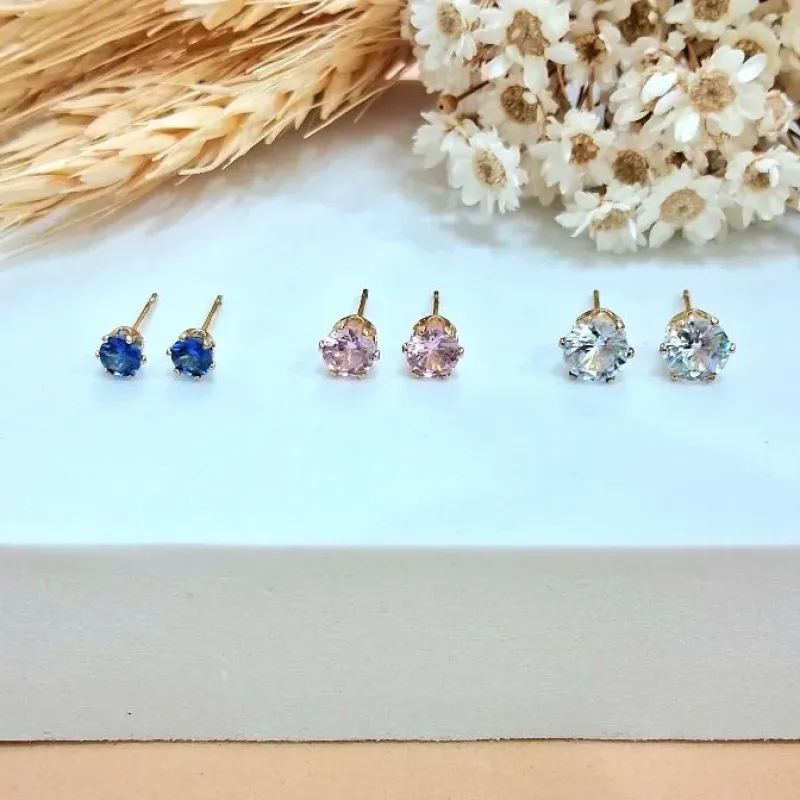 Trio especial de zircônias redondas