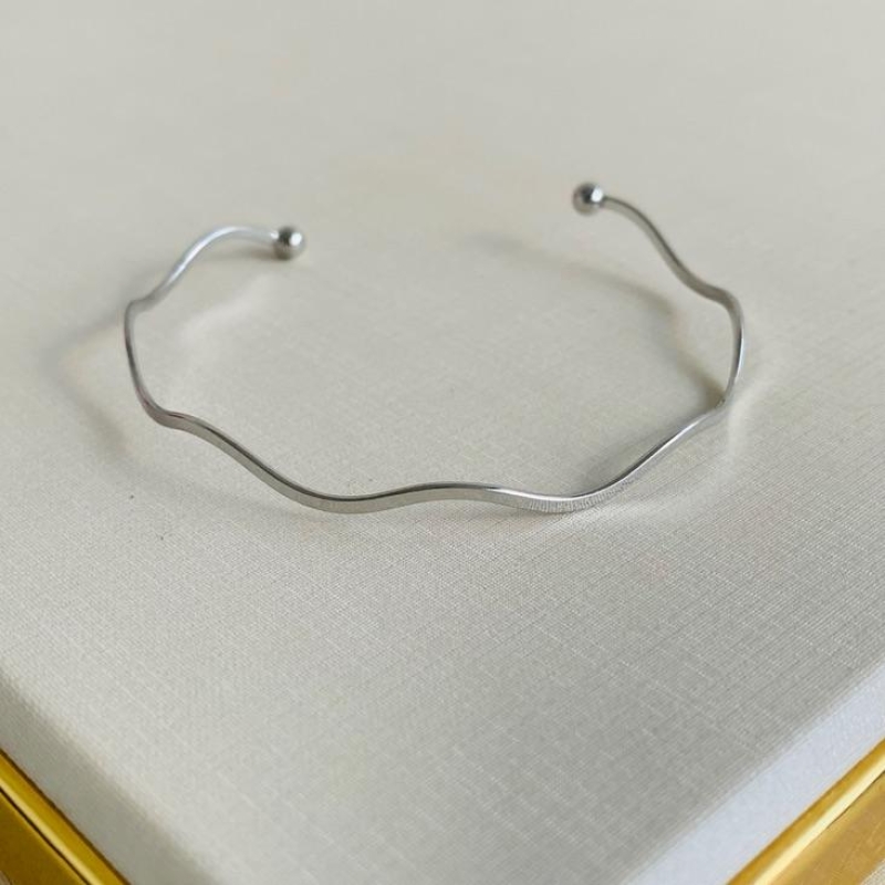 Bracelete ondas steel aço inoxidável