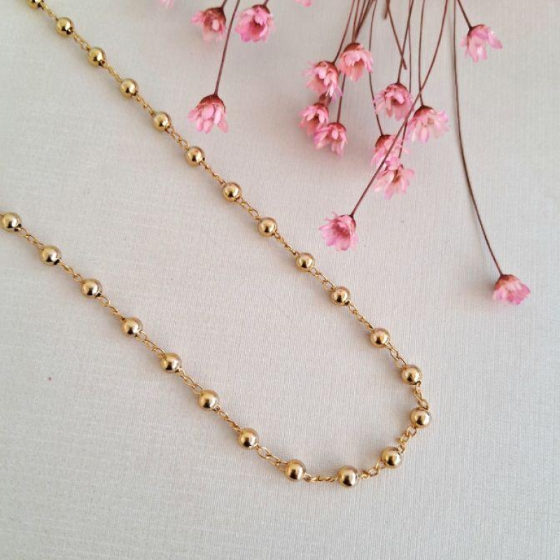Choker bolhas de ouro