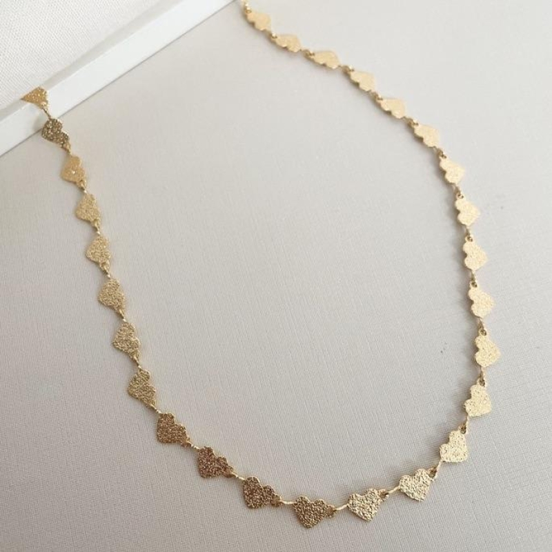 Choker corações diamantados