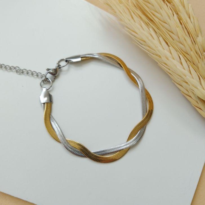 Pulseira 2 Fios Entrelaçados