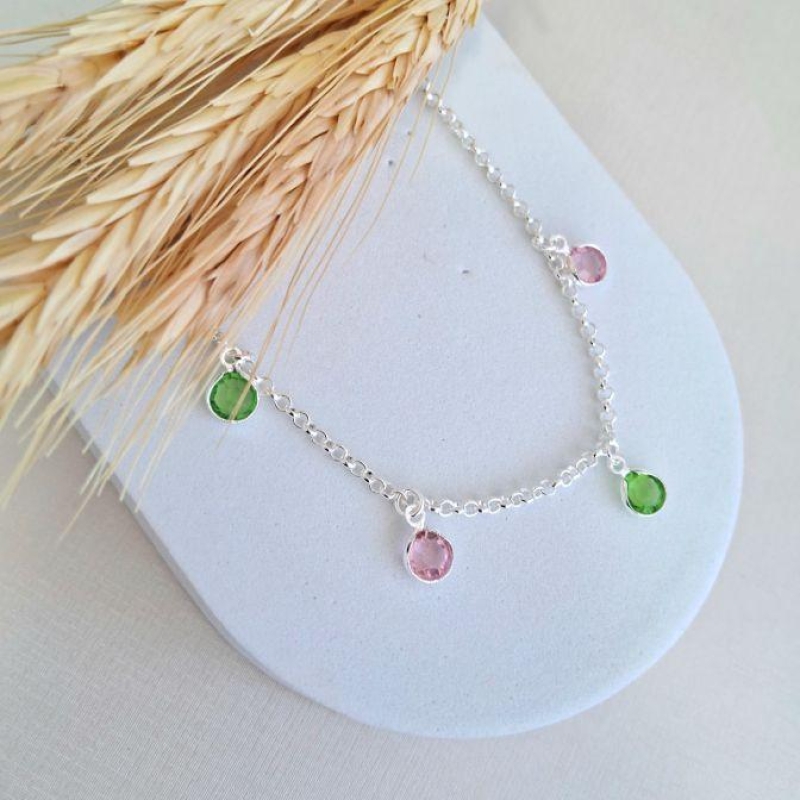 Pulseira 4 cristais colors