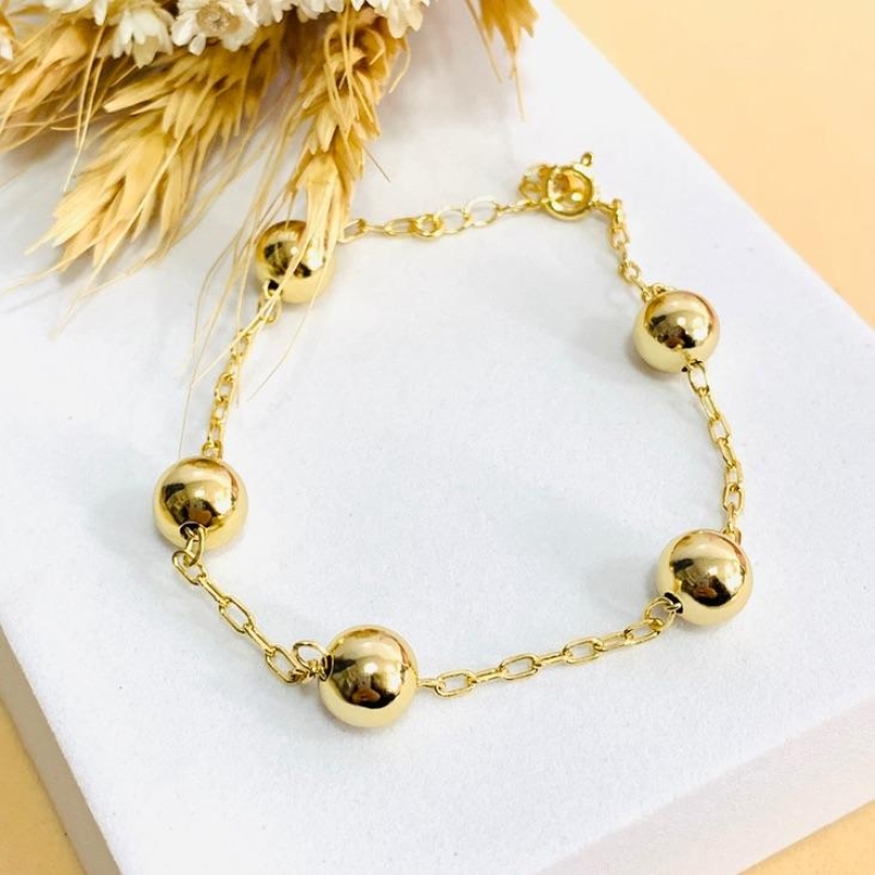 Pulseira com bolinhas