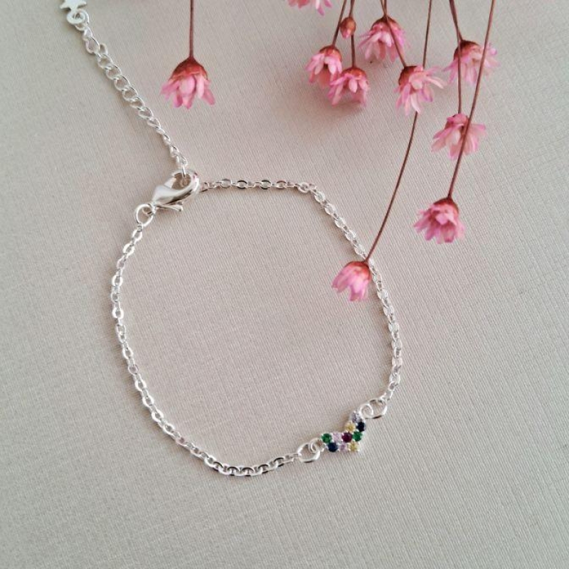 Pulseira Infantil mini Coração Colors