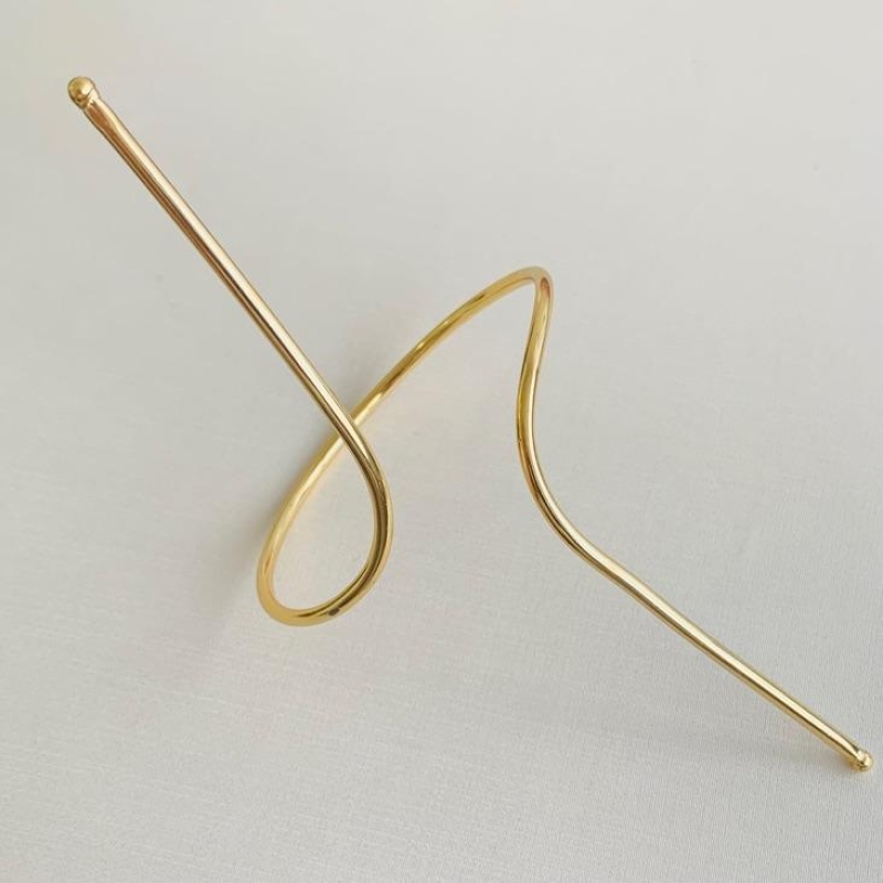 Bracelete luxo aro de duas pontas