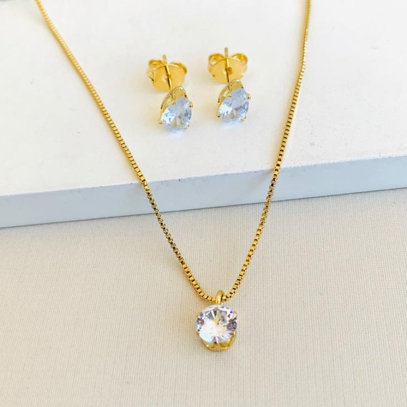 Conjunto gota cristal