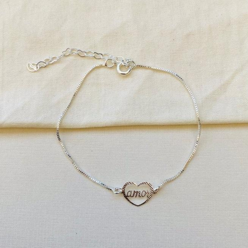 Pulseira coração amor