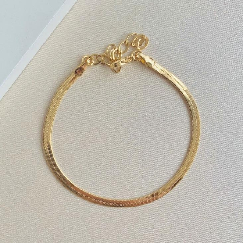Pulseira fita lisa espelhada fina