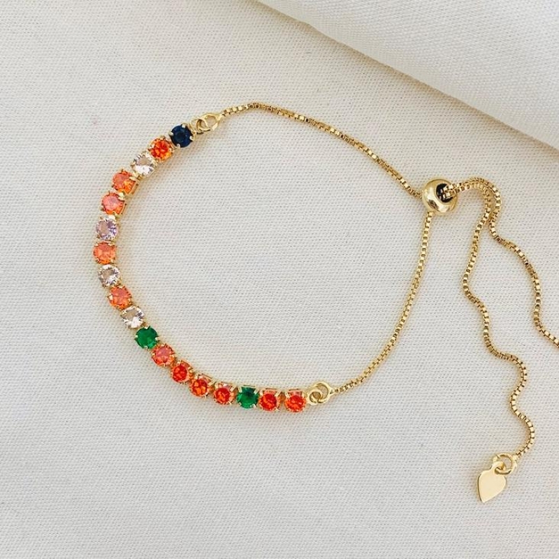 Pulseira riviera colors regulavel