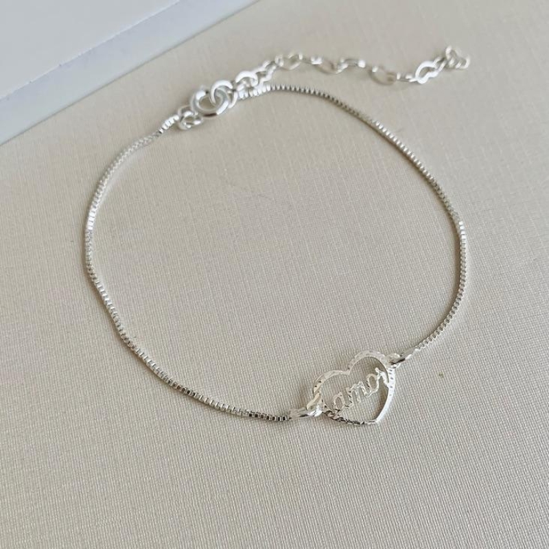 Pulseira coração amor