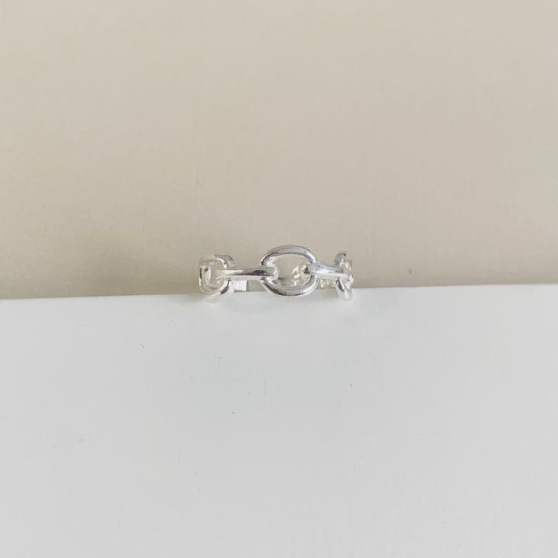 Anel corrente em prata