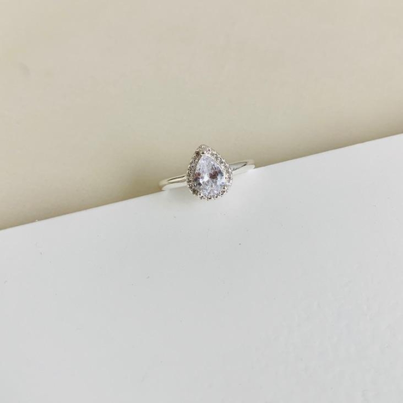 Anel gota zirconia