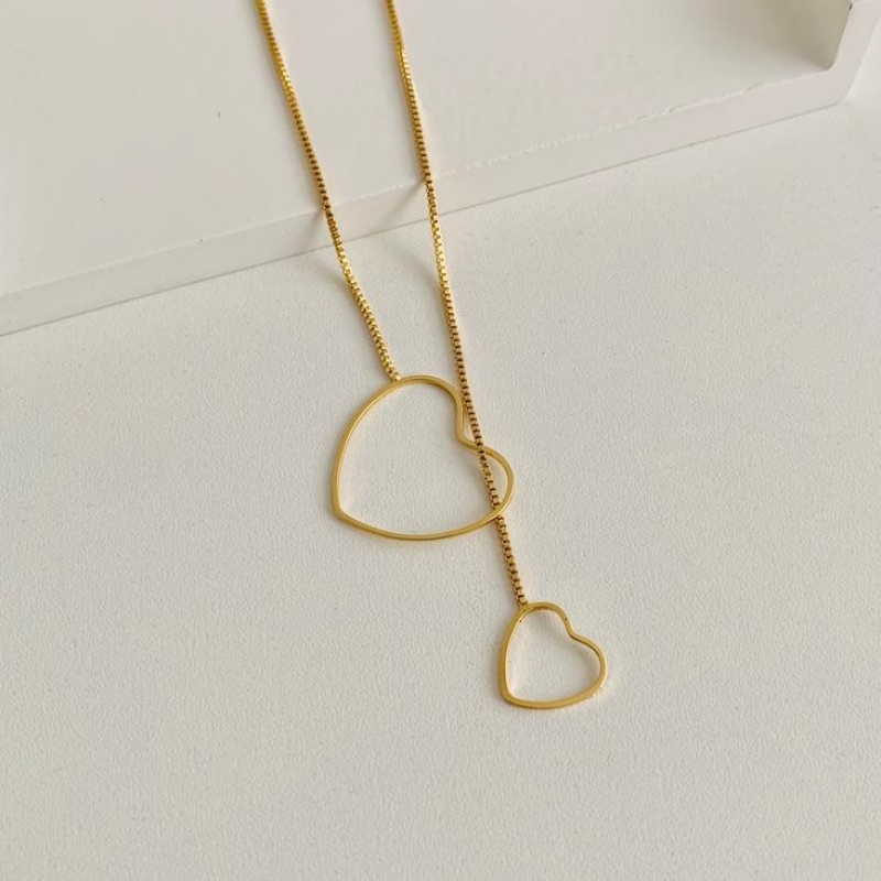 Gravatinha coração vazado