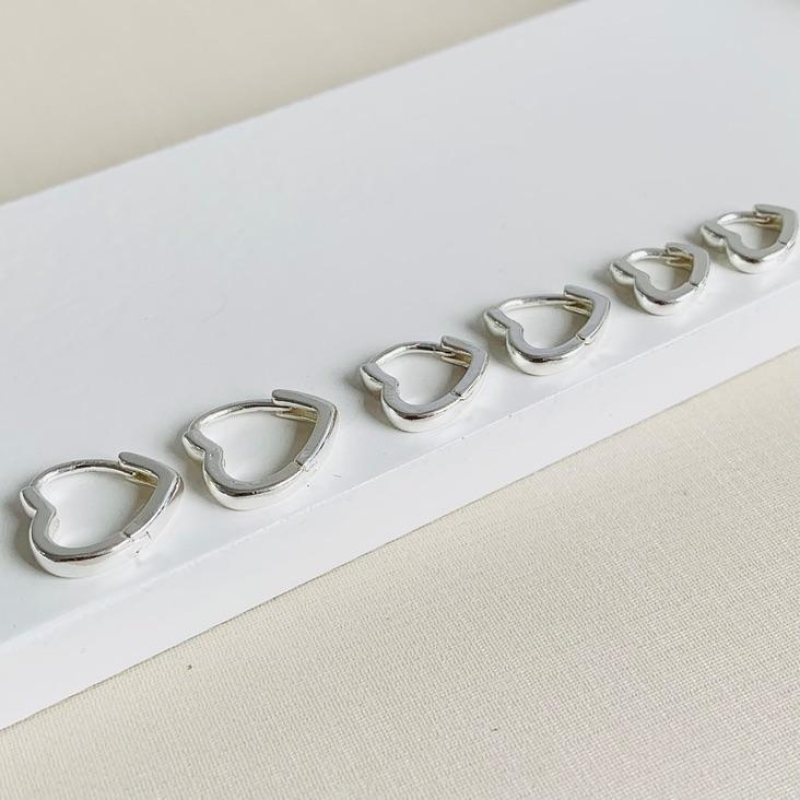 Trio argolinha coração lisa