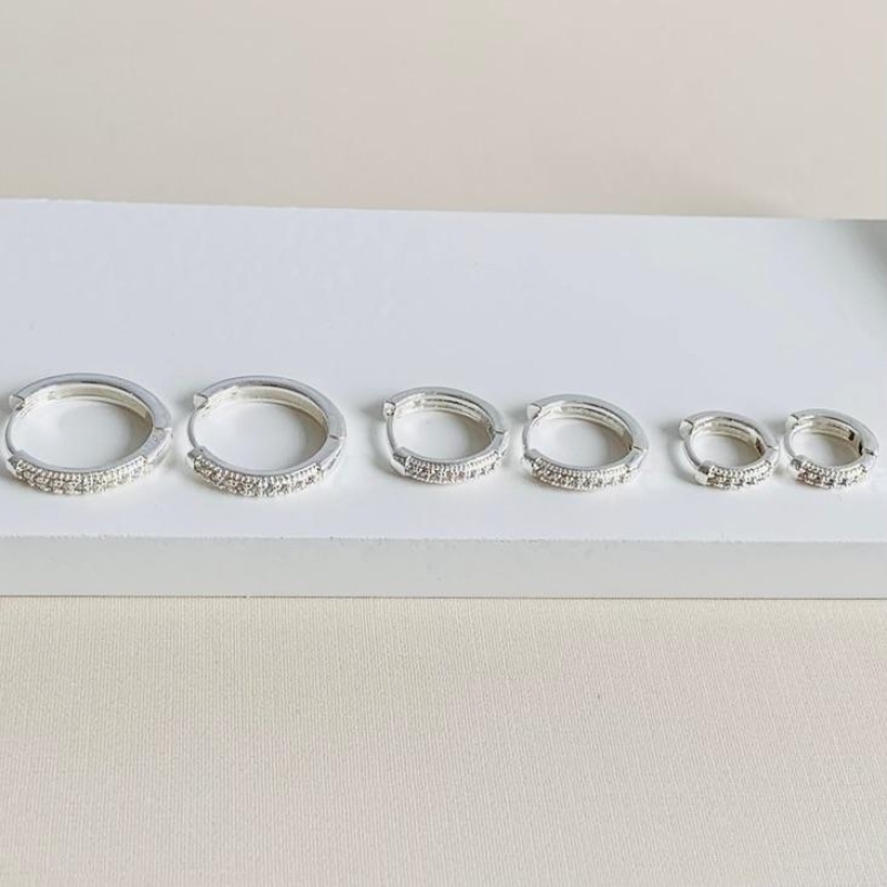 Trio argolinha cravejada