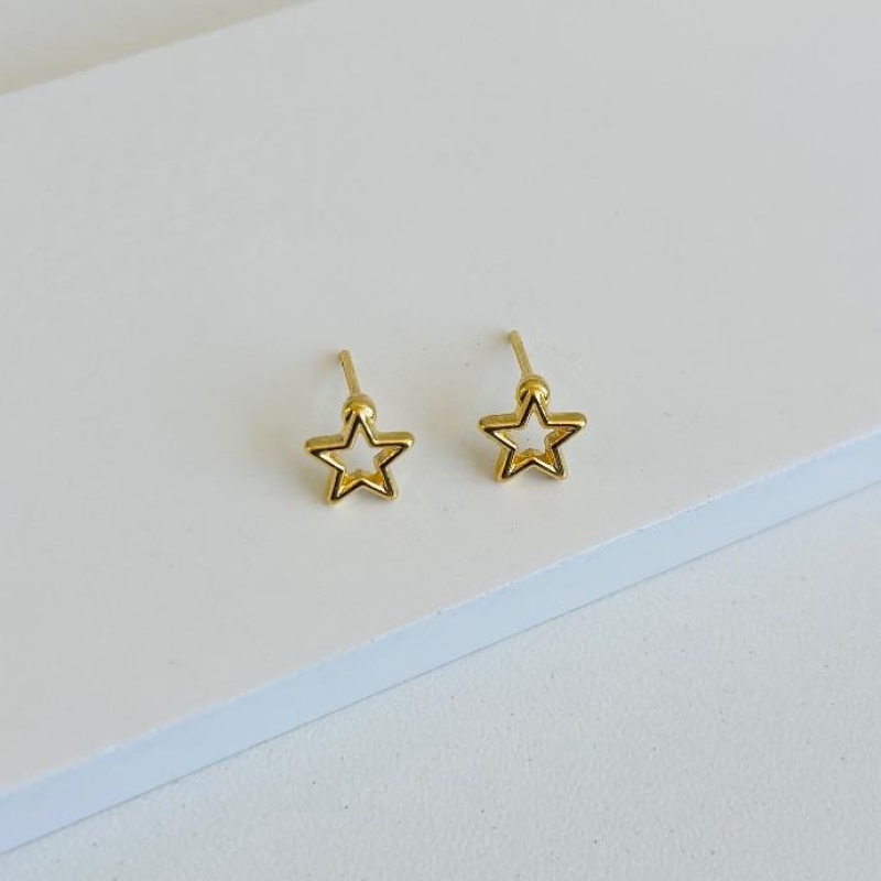 Brinco estrela vazado M