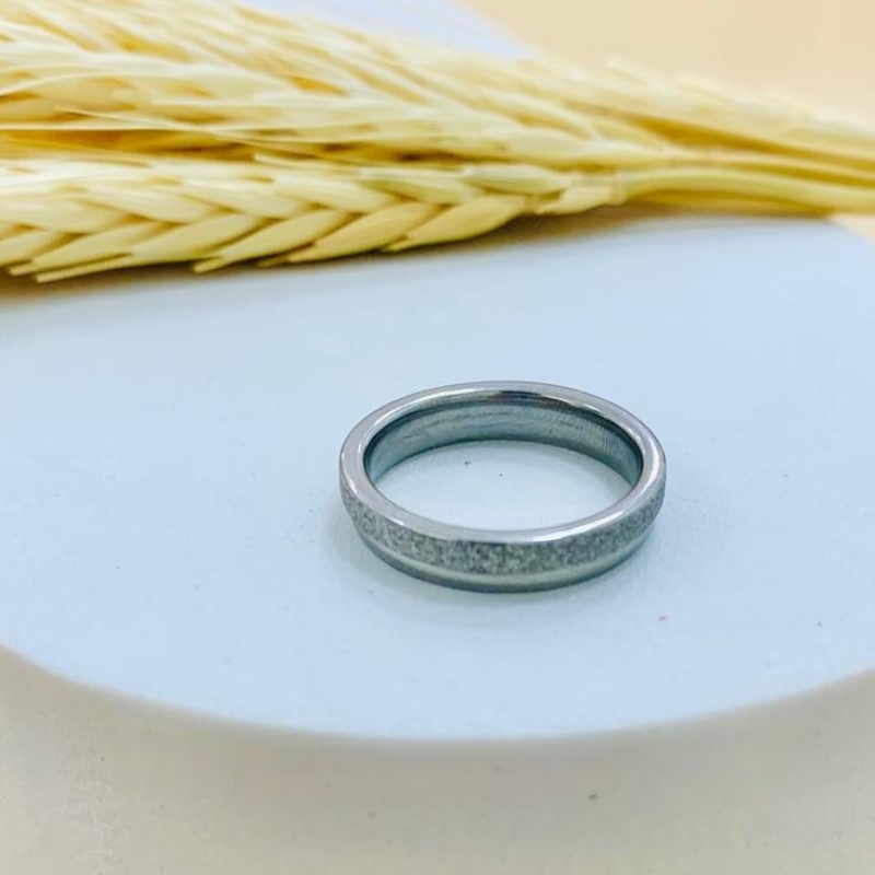 Aliança Steel diamantada - lisa